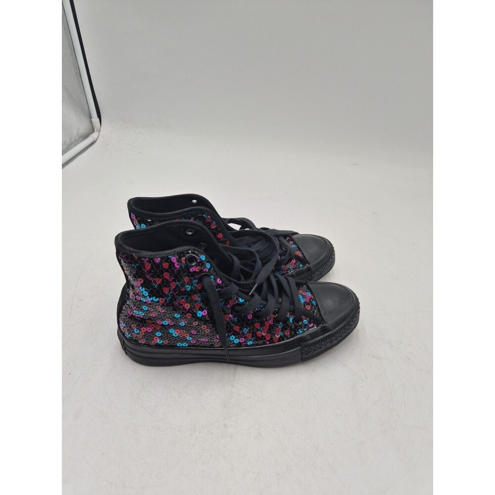 Converse Womens Sneakers Multicolor Blue Geometric High Top Lace Up Sequins 6 M